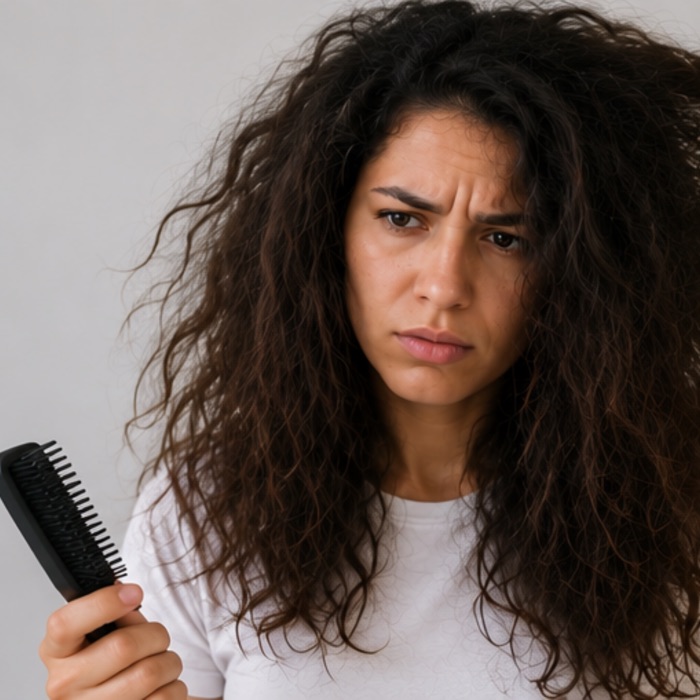 Cabello difícil de peinar y sin forma